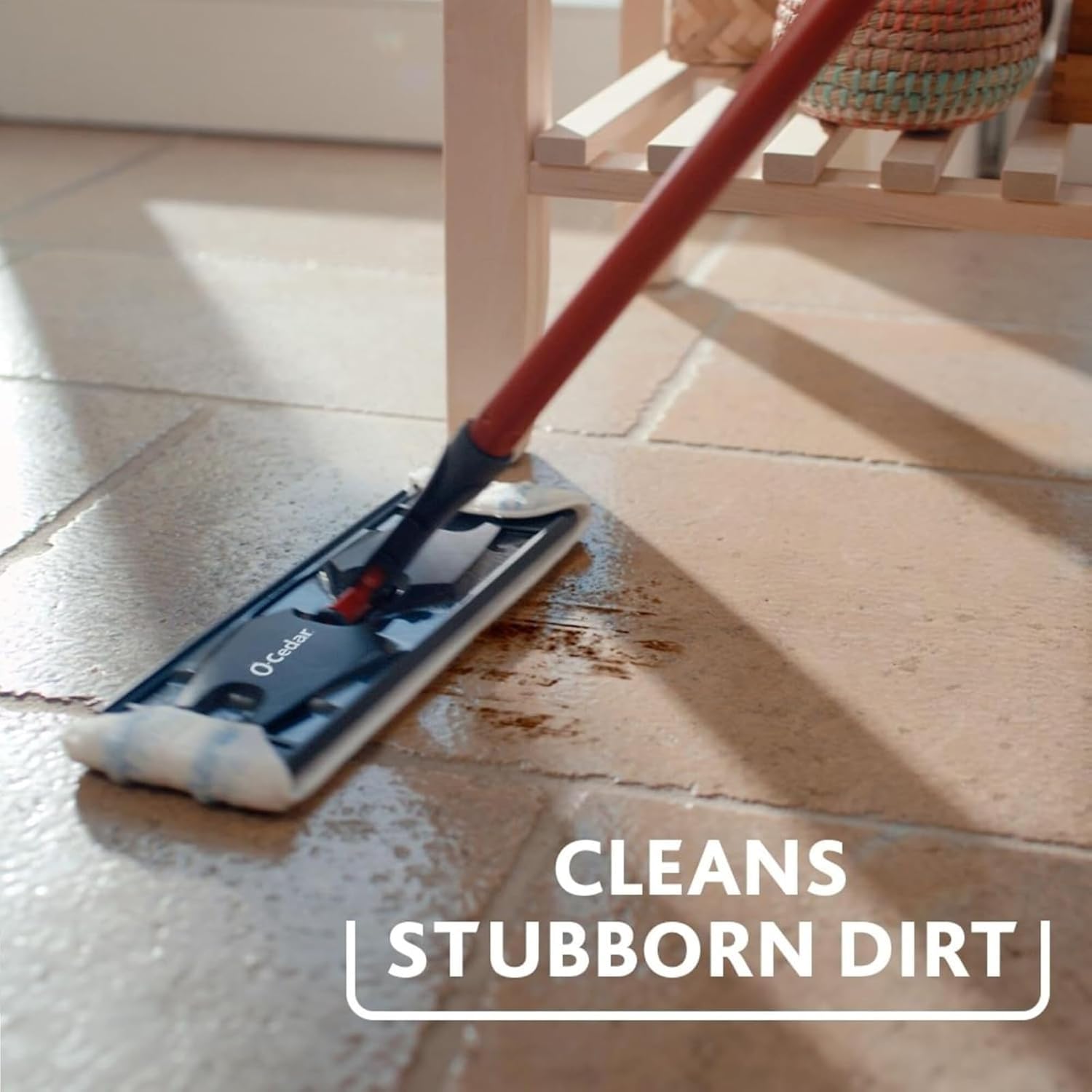 O-Cedar H2prO Flat Mop System with 1 Mop Head Refill | Quick Cleaning Tool | Clean with Clean Water | Machine Washable Reusable Microfiber Mop Pad | Safe on Wood Floors, Vinyl, Tile, Baseboards, Walls - Image 2