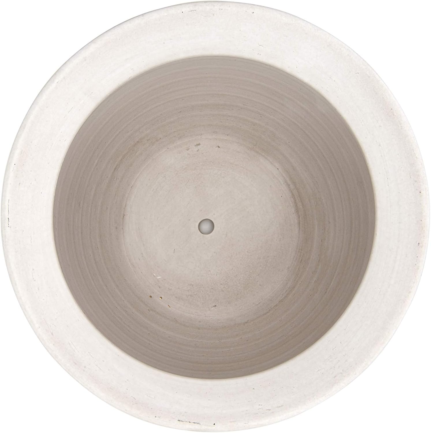 Creative Co-Op Large Matte White Embossed Stoneware Planter - Image 4
