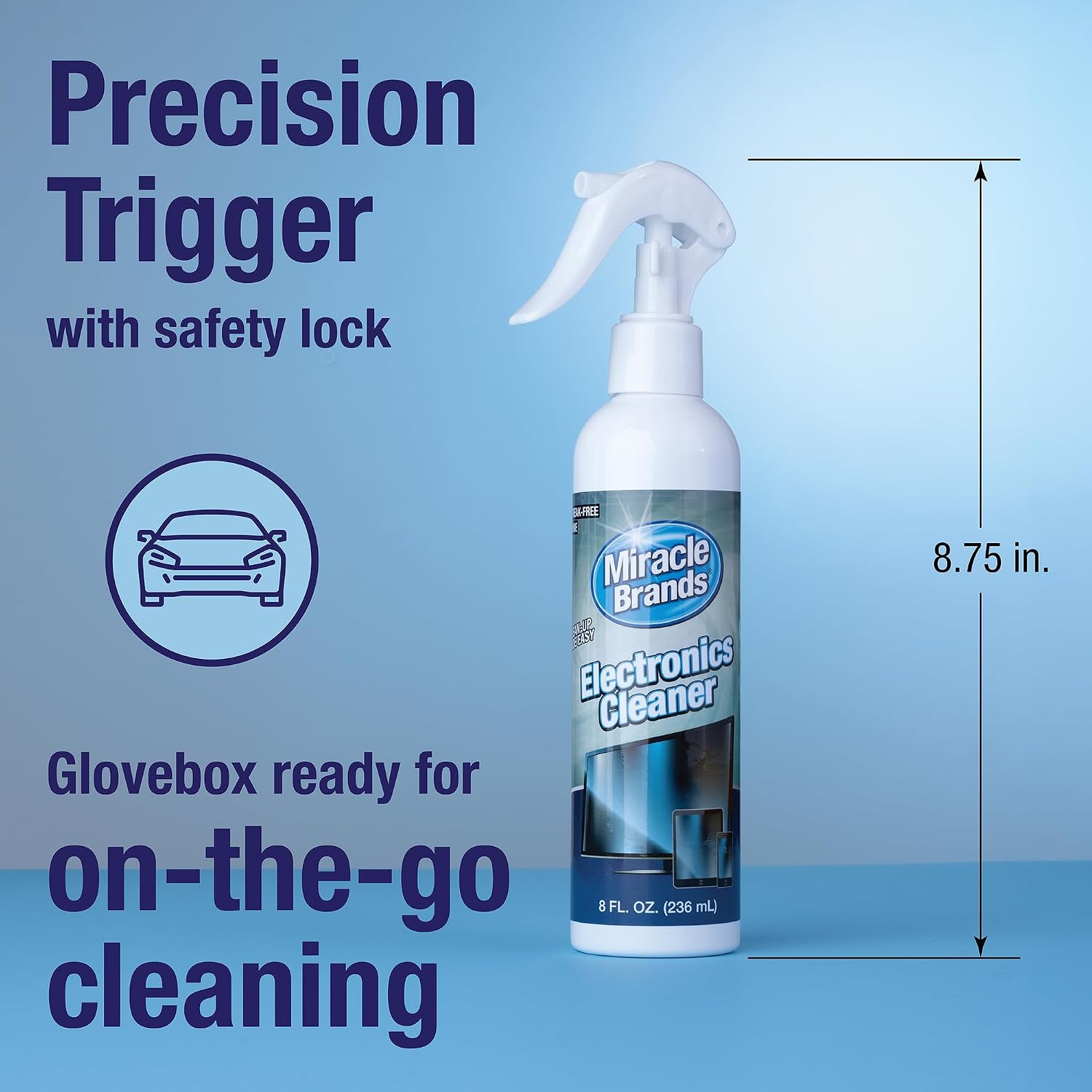MiracleSpray for Electronics Cleaning, Safe Multisurface Cleaner for Any TV, Phone, Monitor, Keyboard, Screen, Computer, Includes Microfiber Towel - 8 Ounce Kit - Image 7
