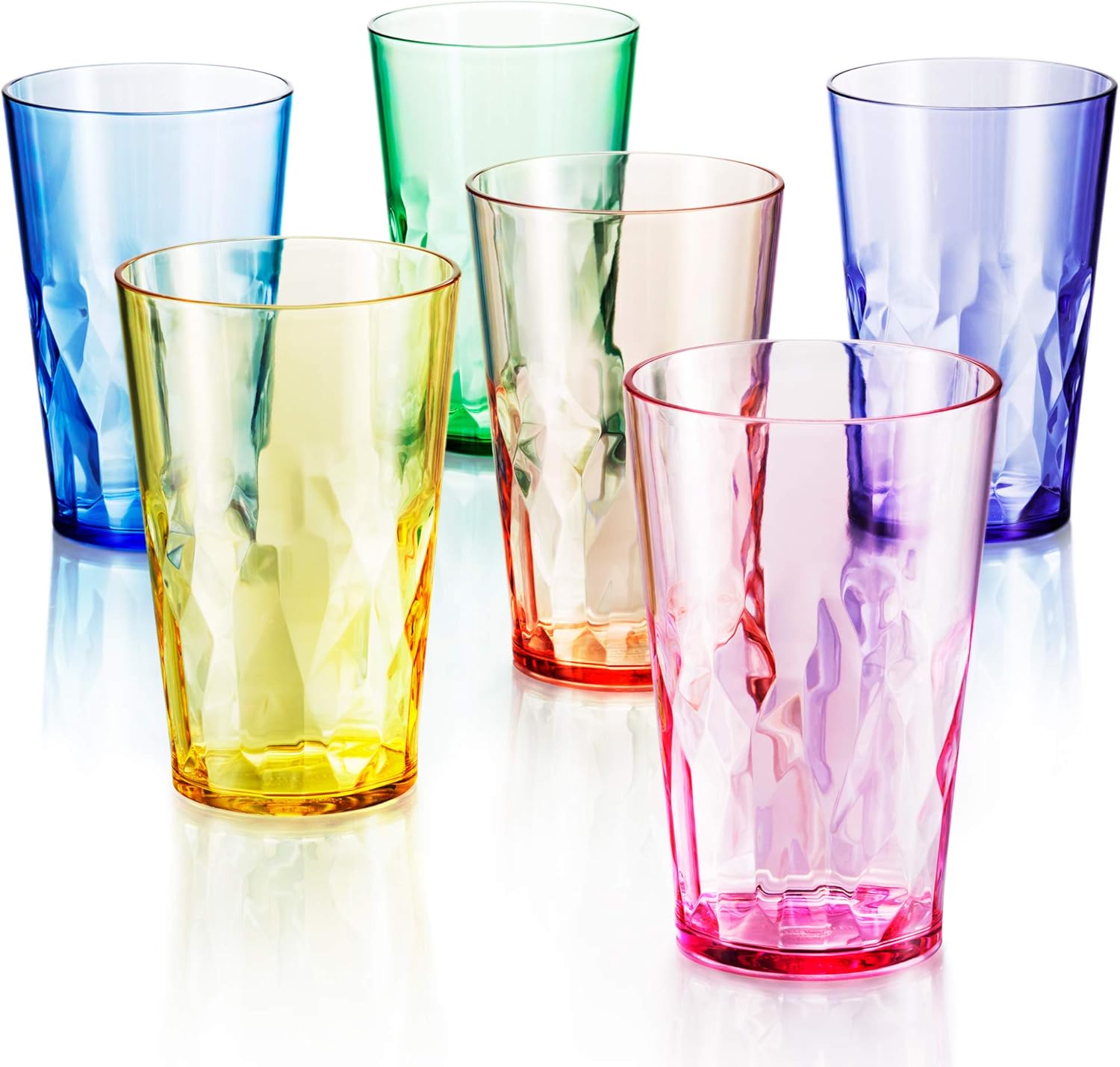 SCANDINOVIA - 19oz Unbreakable Premium Drinking Glasses Set of 6 - Super Grade Acrylic Plastic - Perfect for Gifts - Dishwasher Safe - Stackable - Drinkware Cups Reusable Water Tumbler - Image 2