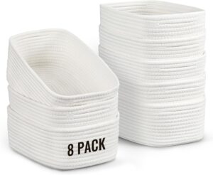 8 Pack Small Storage Baskets for Or...