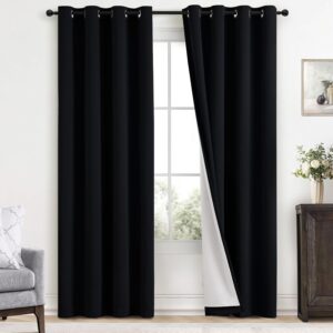 Yakamok 100% Blackout Curtains Blac...