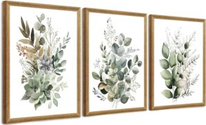 FYLDPSB 3Pcs Framed Wall Art Floral...