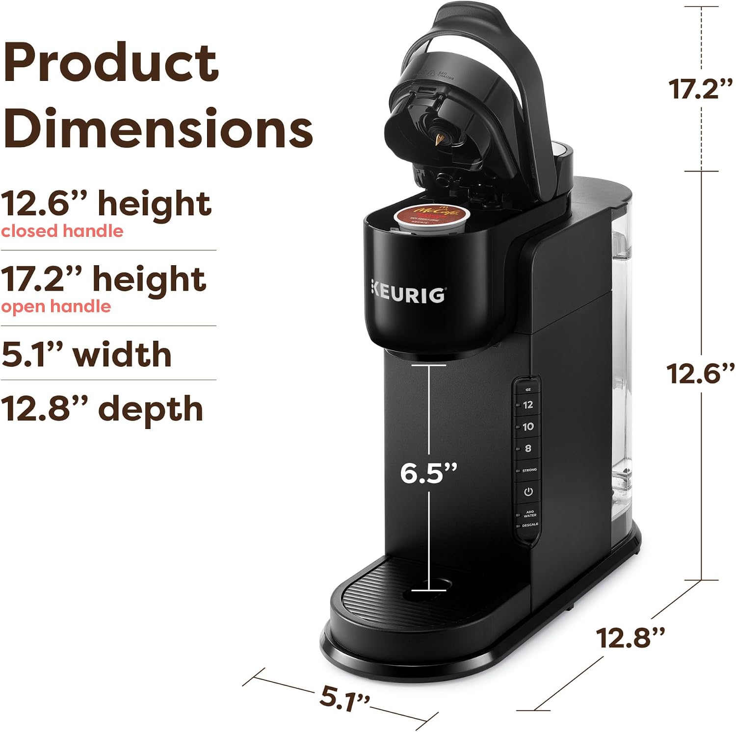 Keurig K-Express Single Serve K-Cup Pod Coffee Maker, 3 Brew Sizes, Strong Button Feature, 42oz Removable Reservoir, Black | 3 Brew Sizes, Strong Brew, 42 Oz Removable Reservoir, K-Cup Pod Compatible - Image 6