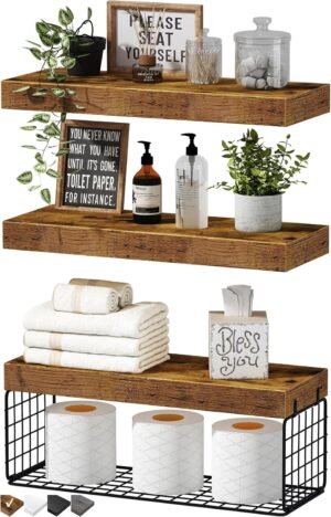 QEEIG Bathroom Shelves Over Toilet ...