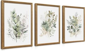 WRFON Framed Sage Green Botanical W...