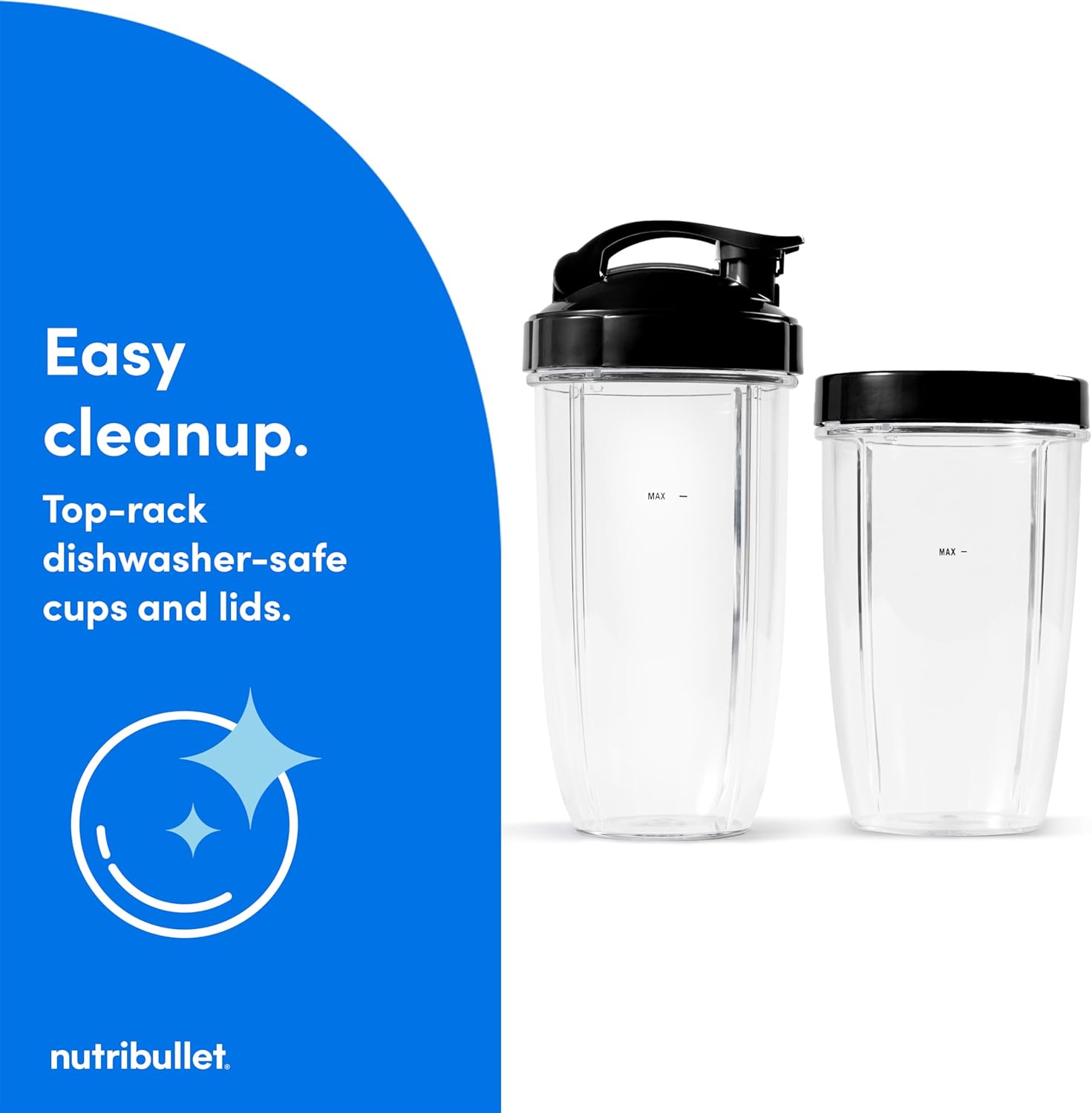 nutribullet Pro Personal Blender, Shakes, Smoothies, Food Prep, and Frozen Blending, 32 Ounce Cup, 24 Ounce Cup, Flip-top Travel Lid, 900 Watt, Matte Black, NB9-0901AK - Image 7