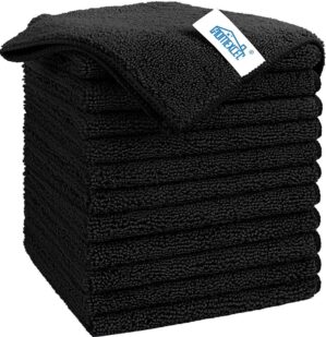 HOMEXCEL Black Microfiber Cleaning ...
