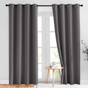 NICETOWN Gray Blackout Curtains for...