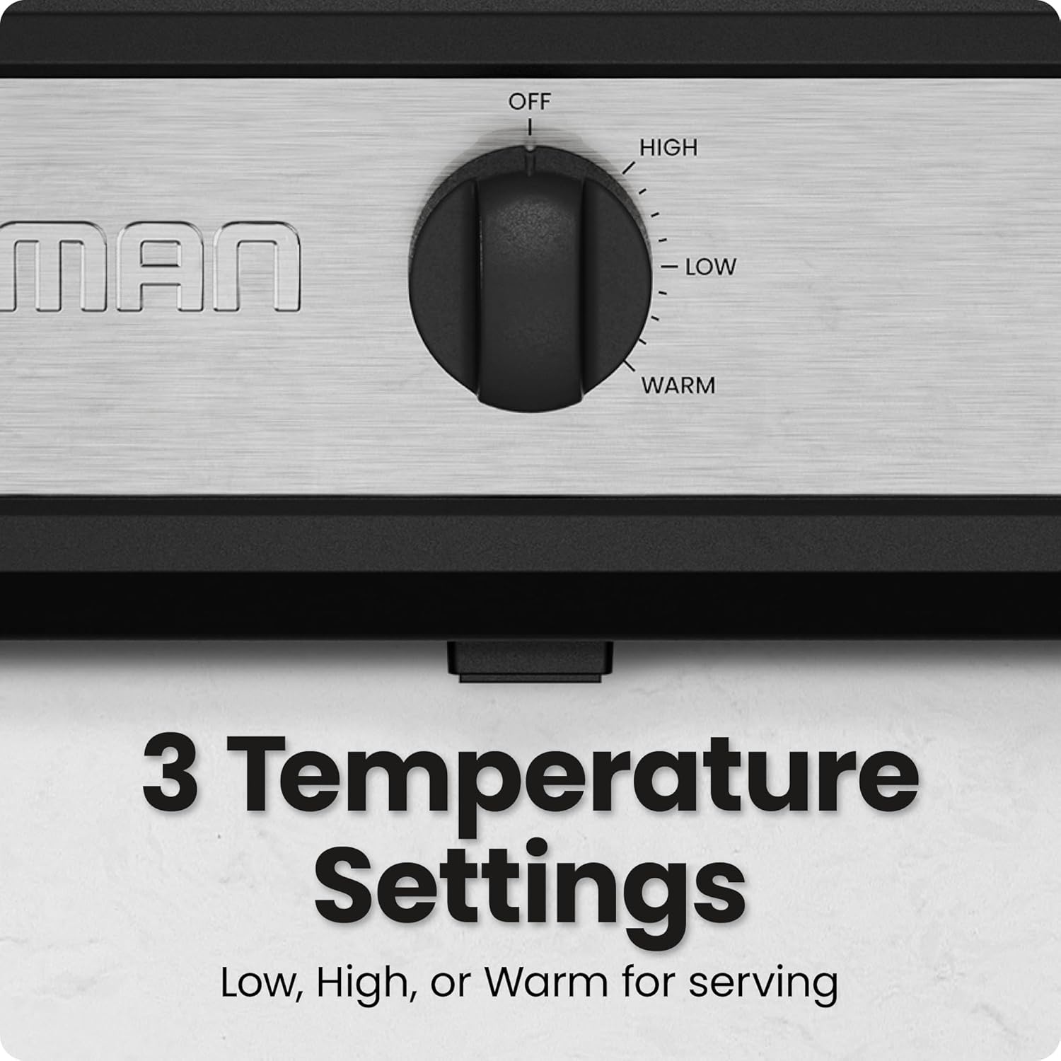 Chefman Triple Slow Cooker & Food Warmer, Three Crock Slowcooker with 2.5 Qt. Ceramic Crocks, 7.5-Quart Total Capacity, PFAS-Free, Three Temperature Settings, Dishwasher-Safe Parts – Stainless Steel - Image 3