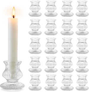 Romadedi Glass Candle Holder for Ca...