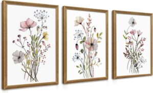 WRFON Framed Botanical Canvas Wall ...