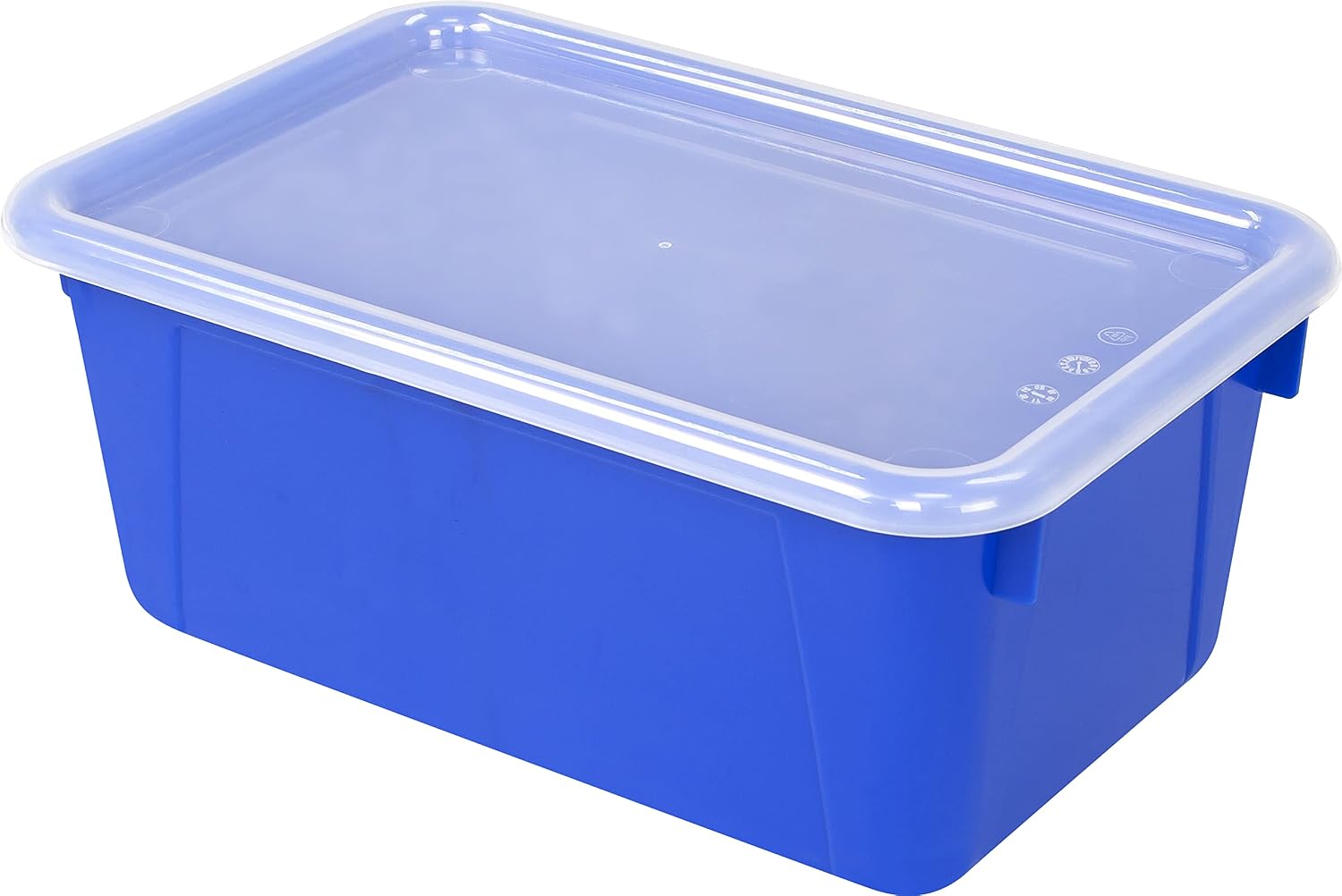 Storex Bin Cover/Lid, Fits Storex Small Cubby Bin (Bins Sold Separately), 12.2" x 7.8" x 1", 5-Pack, Translucent (62402A05C) - Image 2