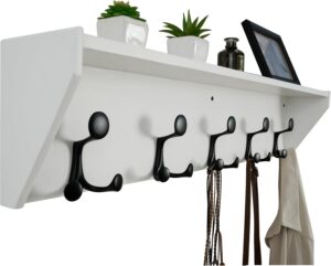 WEBI Wall Shelf with Hooks Undernea...