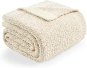 Snuggle Sac Buttery Ivory Throw Bla...