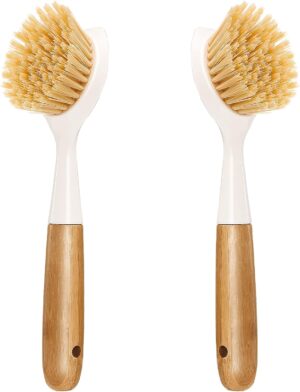 2 Pack Kitchen Dish Brush Bamboo Ha...