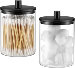 TIPGO Glass Qtip Holder Dispenser &...