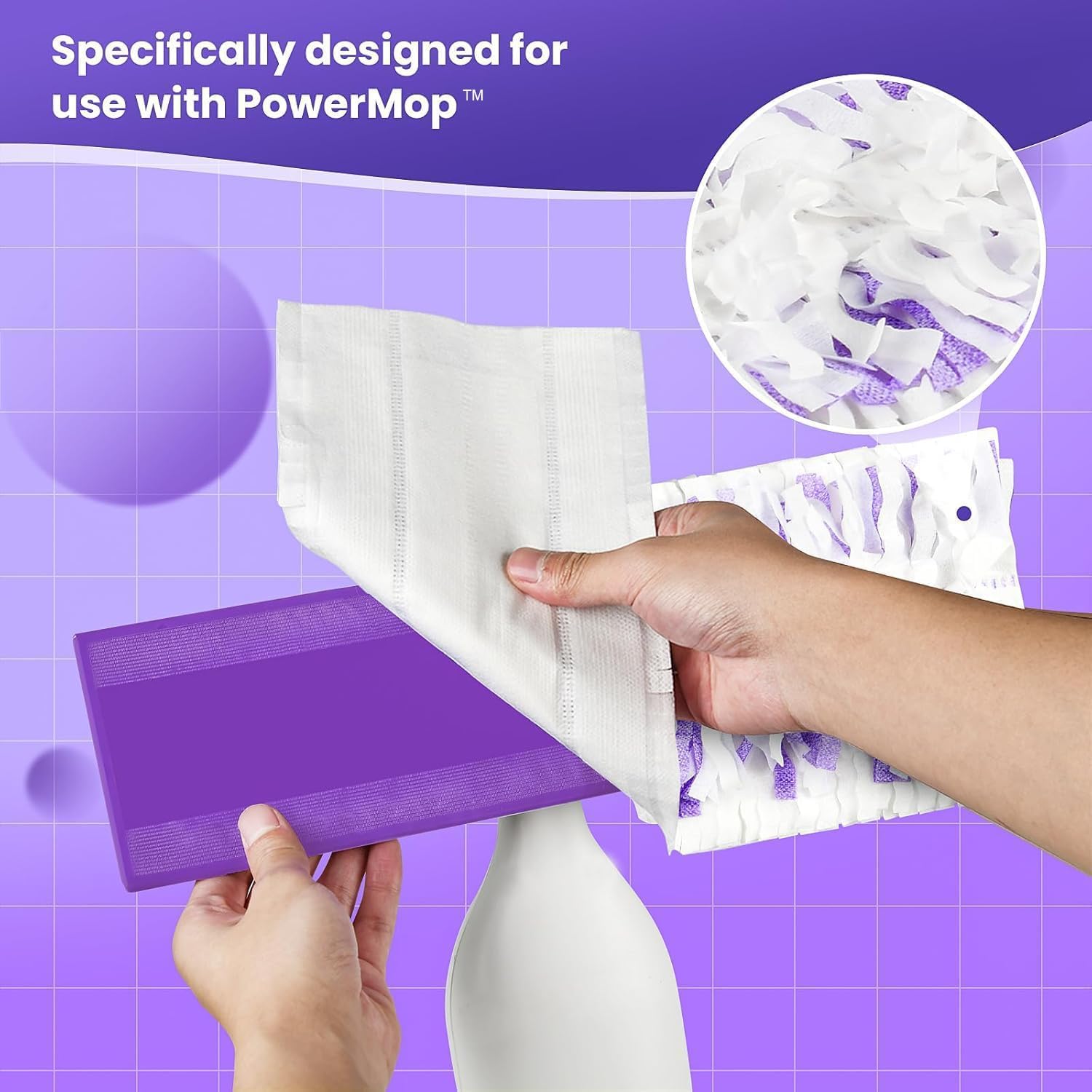 25 Pack Power Mop™ Pad Refills for Swiffer® PowerMop™ Multi-Surface Mop, Powermop™ Multi-Surface Mop Pad Replacement Kit - Image 4