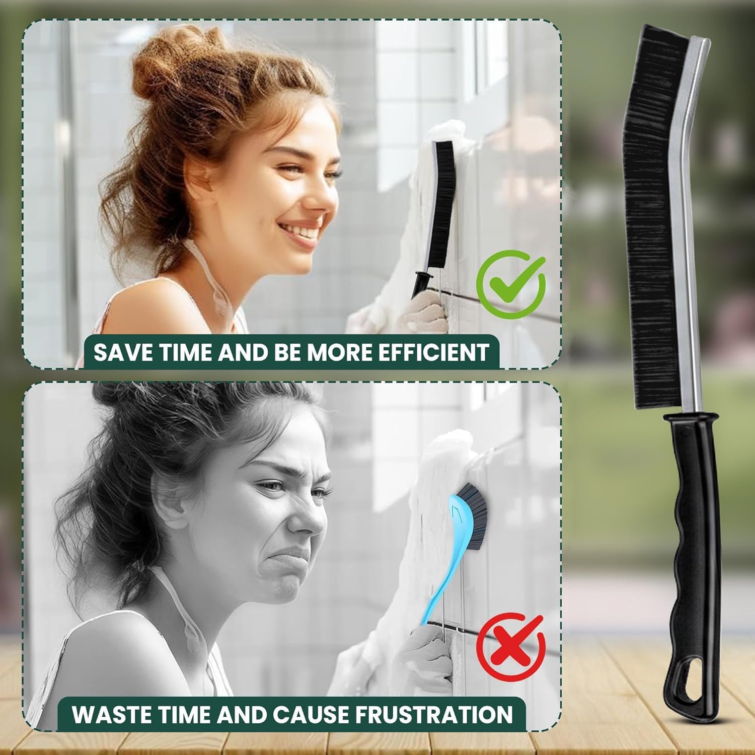 Crevice Cleaning Brush Set – 6Pcs Hard Bristle Cleaning Tools for Grout, Tile Floors, Gaps & Narrow Spaces – Small Grout Scrub Brush for Cleaning Bathroom, Shower, Window Tracks, Kitchen - Image 9