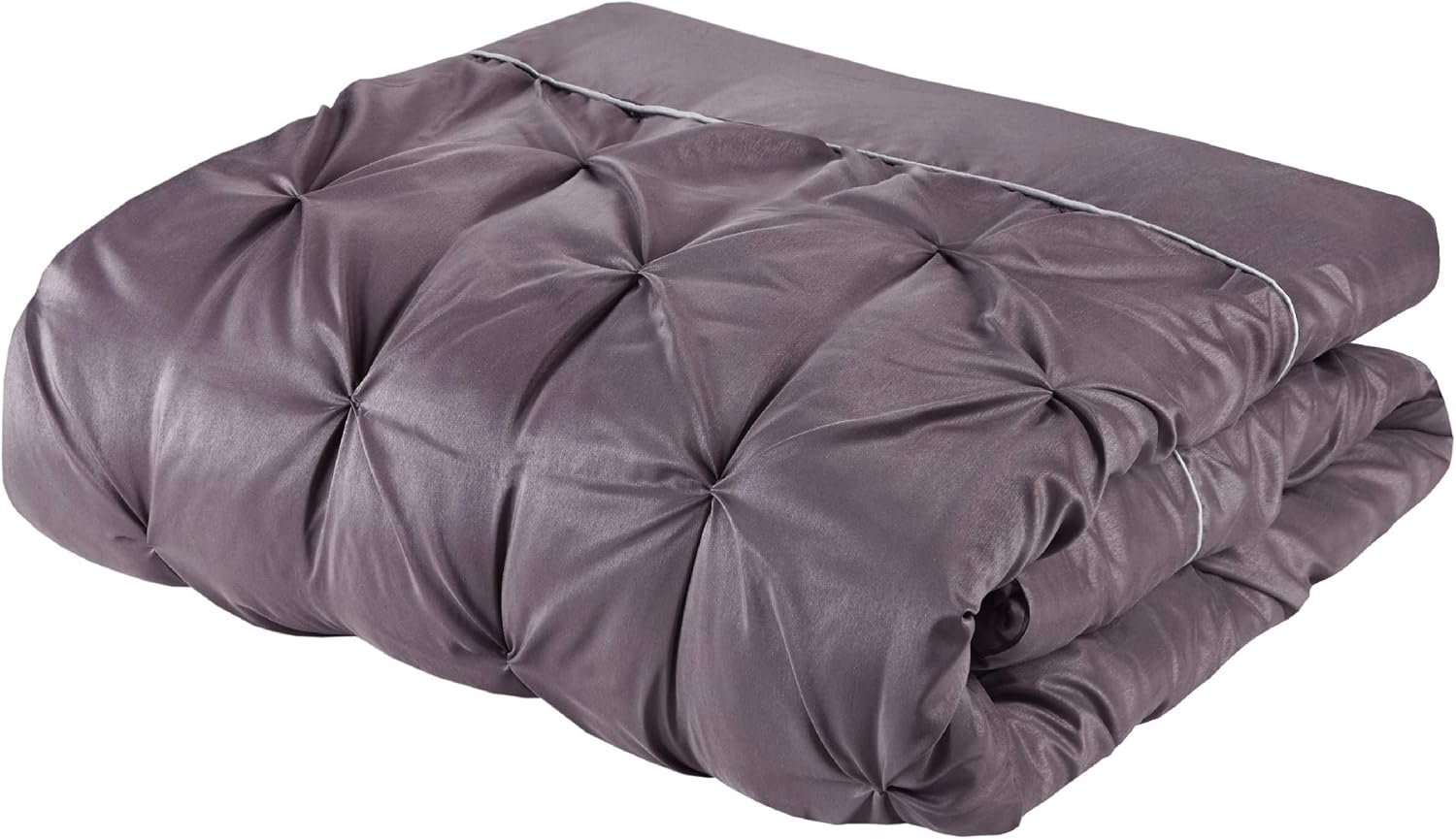 Madison Park Essentials Queen Comforter Set, 24 Piece Bedding With Matching Curtains, Decorative Pillows, Luxe Diamond Tufting , Room in a Bag Joella Collection, Plum Queen - Image 12
