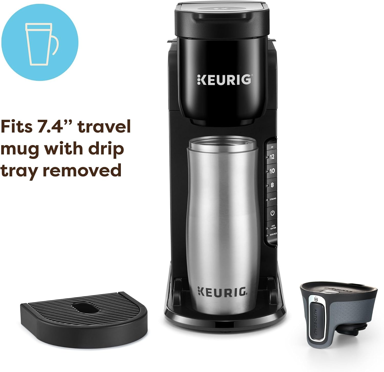 Keurig K-Express Single Serve K-Cup Pod Coffee Maker, 3 Brew Sizes, Strong Button Feature, 42oz Removable Reservoir, Black | 3 Brew Sizes, Strong Brew, 42 Oz Removable Reservoir, K-Cup Pod Compatible - Image 5