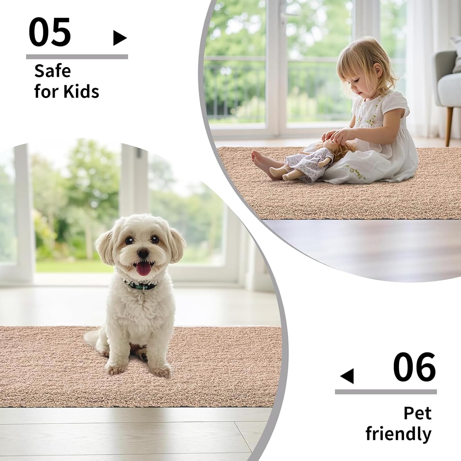 Disolla Beige Bathroom Rug 17x24 - Non-Slip Plush Small Bath Mat, Highly Absorbent & Ultra Soft Fluffy Floor Mat, Machine Washable for Shower and Tub - Image 6