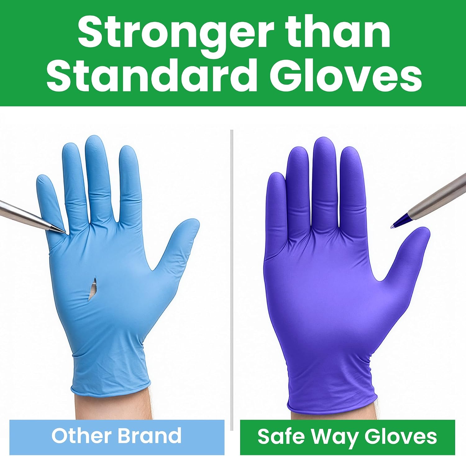 SAFEWAY USA 2000 pcs, 4 Mil Nitrile Disposable Gloves - Multi-Purpose Powder-Free and Non-Latex Textured Fingertips - Image 5