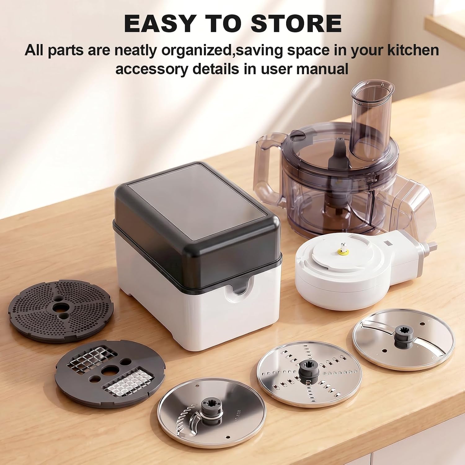 Food Processor for KitchenAid, 5-in-1 Vegetable Food Chopper for KitchenAid, Including Dicing, Shredding, Sauce Grinding, Julienne and Slicing Discs with Storage Case - Image 6