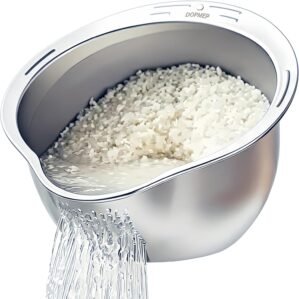 DOPMEP Rice Washer Strainer Bowl St...