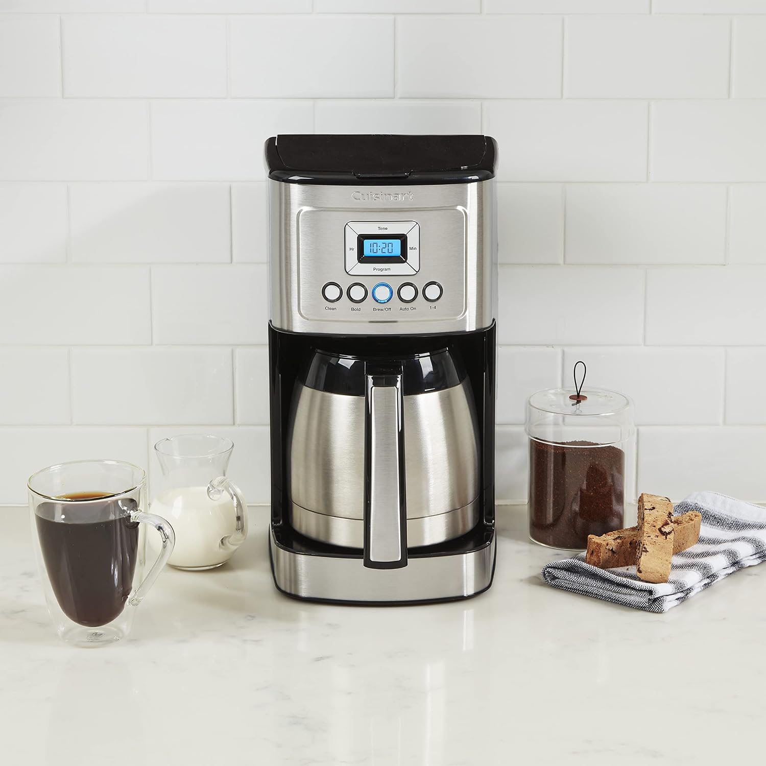 Cuisinart 12-Cup Coffee Maker, Programmable PerfecTemp Thermal Carafe Coffee Machine with 1-4 Cup Setting, Brew Strength Control and Brew Pause, Stainless Steel, DCC-3400NAS, Silver - Image 2