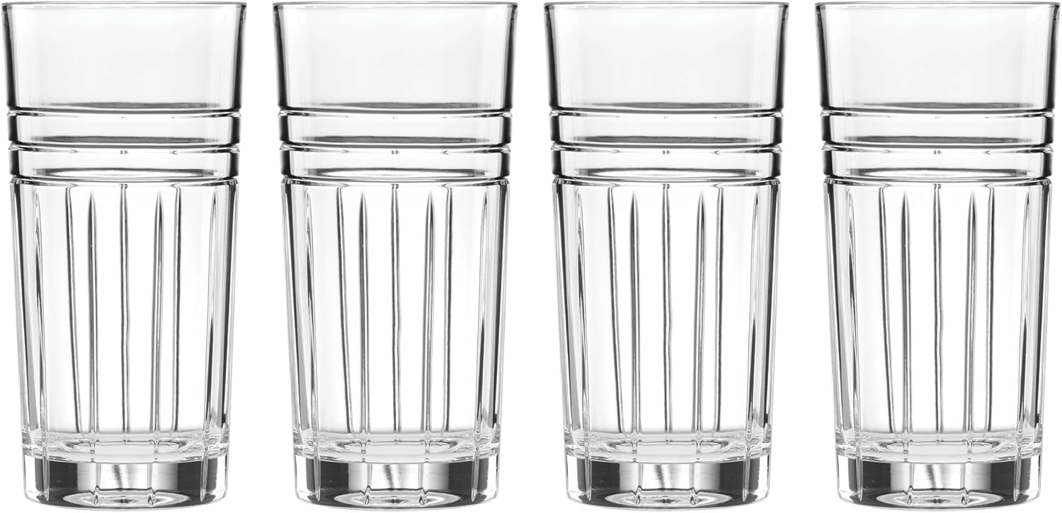 Reed & Barton Tempo 14 Oz Hiball, Set of 4, 4 Count, Clear