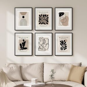 Framed Neutral Abstract Wall Art fo...