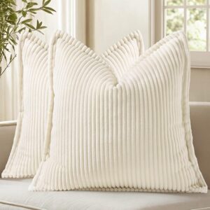 decorUhome Fall Corduroy Cream Whit...