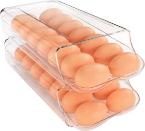 theaoo Egg Holder for Fridge, Autom...
