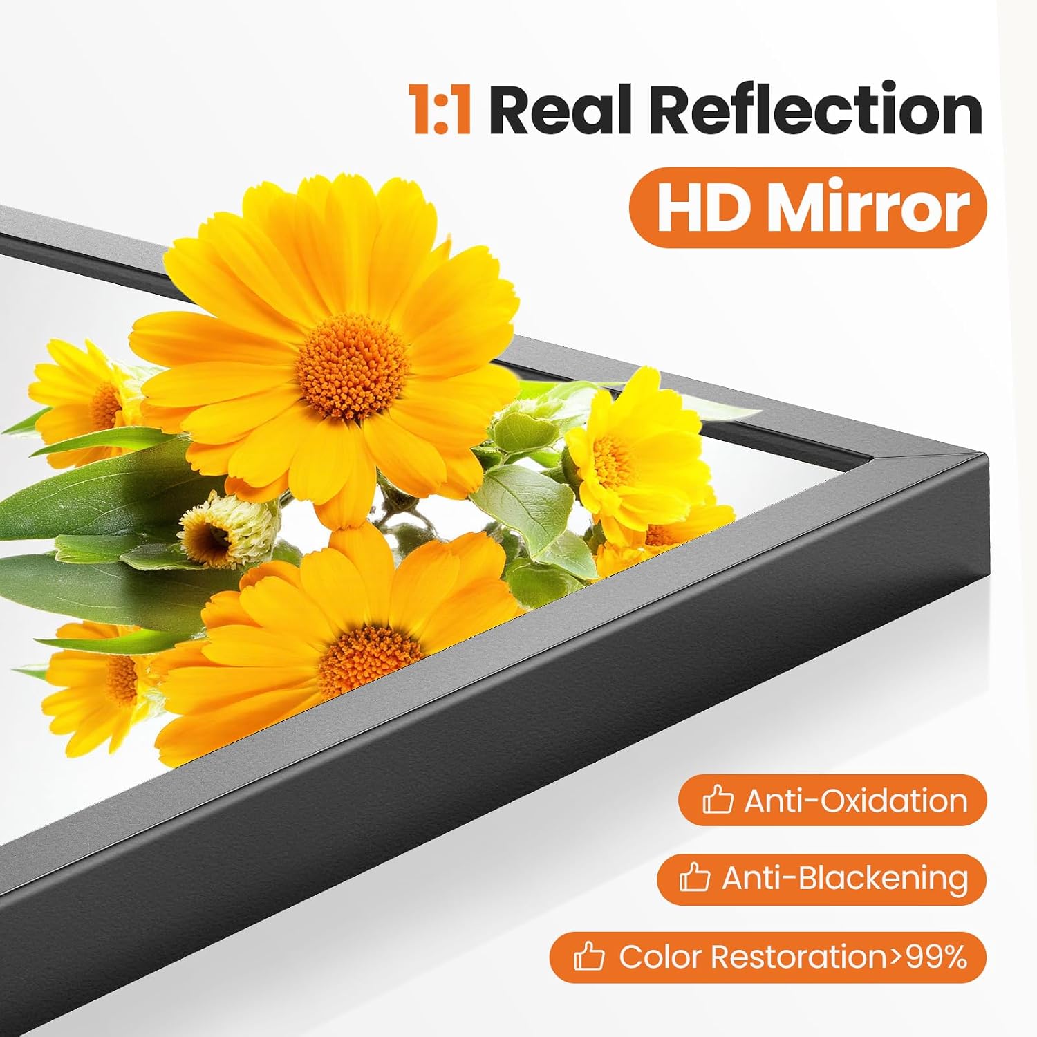 Sweetcrispy 24"x36" Arched Black Bathroom Mirrors for Wall | Bathroom Mirrors for Over Sink, Metal Framed with HD Shatter-Proof Glass for Entryway, Bedroom, Home Decor - Image 3