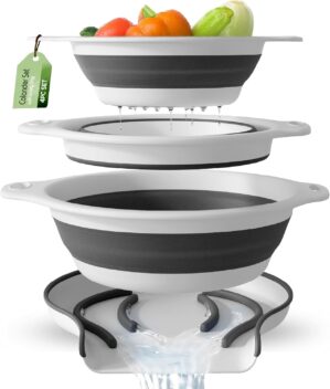 Gevoli Collapsible Colanders (3 Pac...