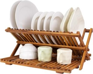 Utoplike Large Teak Dish Drying Rac...