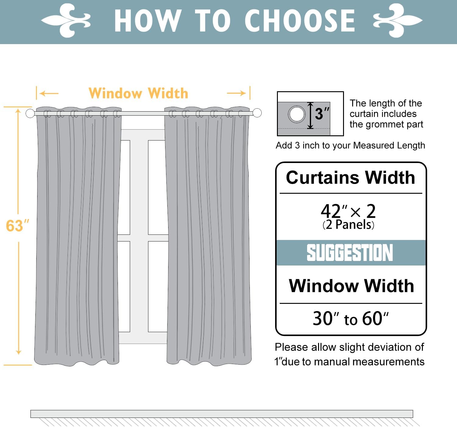 ChrisDowa Grommet Blackout Curtains for Bedroom and Living Room - 2 Panels Set Thermal Insulated Room Darkening Curtains (Dark Grey, 42 x 63 Inch) - Image 6