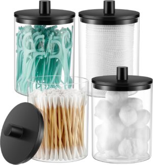 TIPGO Glass Qtip Holder Dispenser &...