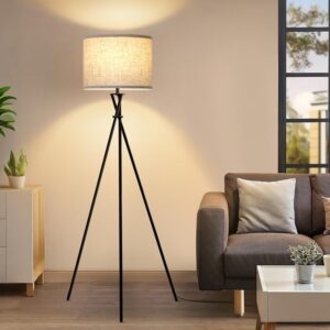 Tripod Floor Lamp Black, 61” Tall...