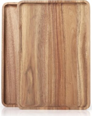 2 PCS 16 x 12 in Large Solid Acacia...