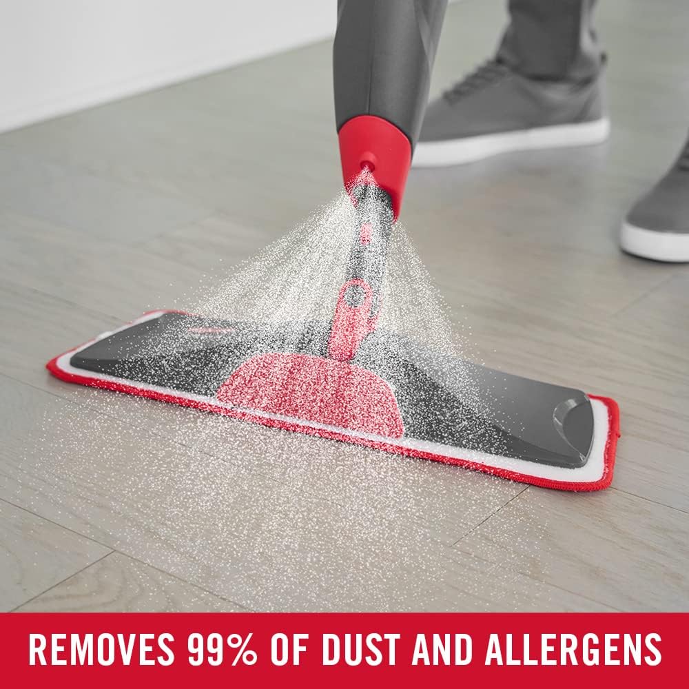 Rubbermaid Reveal Spray Mop Floor Cleaning Kit, 3 Reusable Microfiber Wet Pads, 1 Refillable Bottle, Cordless, Multi-Surface Mopping for All Home/Bathroom/Office Floors - Image 7
