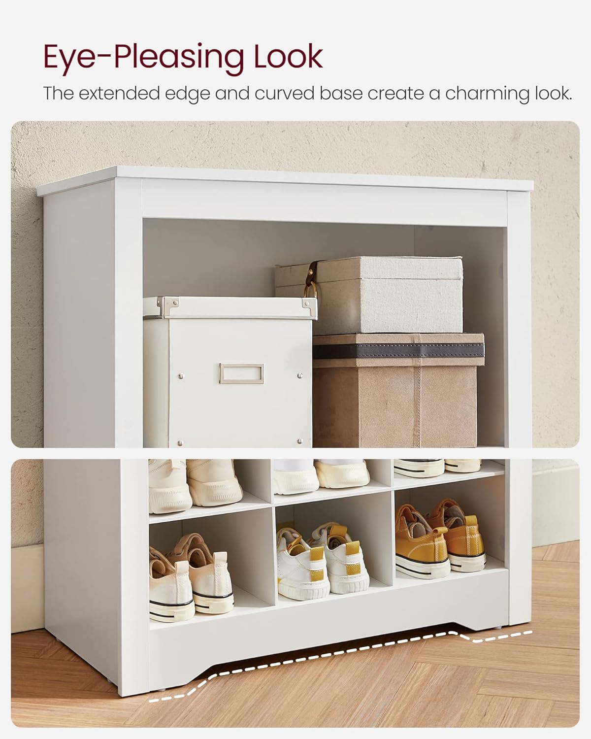 VASAGLE Shoe Storage Cabinet, 10 Tier Shoe Rack Organizer, Holds Up to 30 Pairs of Shoes, for Entryway Bedroom, 12.6 x 24.8 x 73.6 Inches, White ULBS273T14 - Image 8
