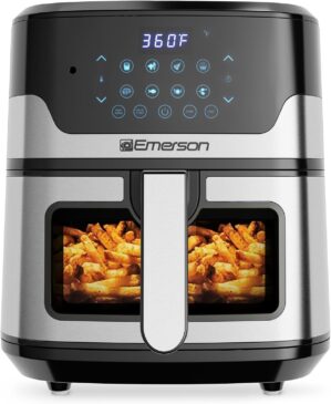 Emerson SmartVoice 5.3QT Air Fryer,...