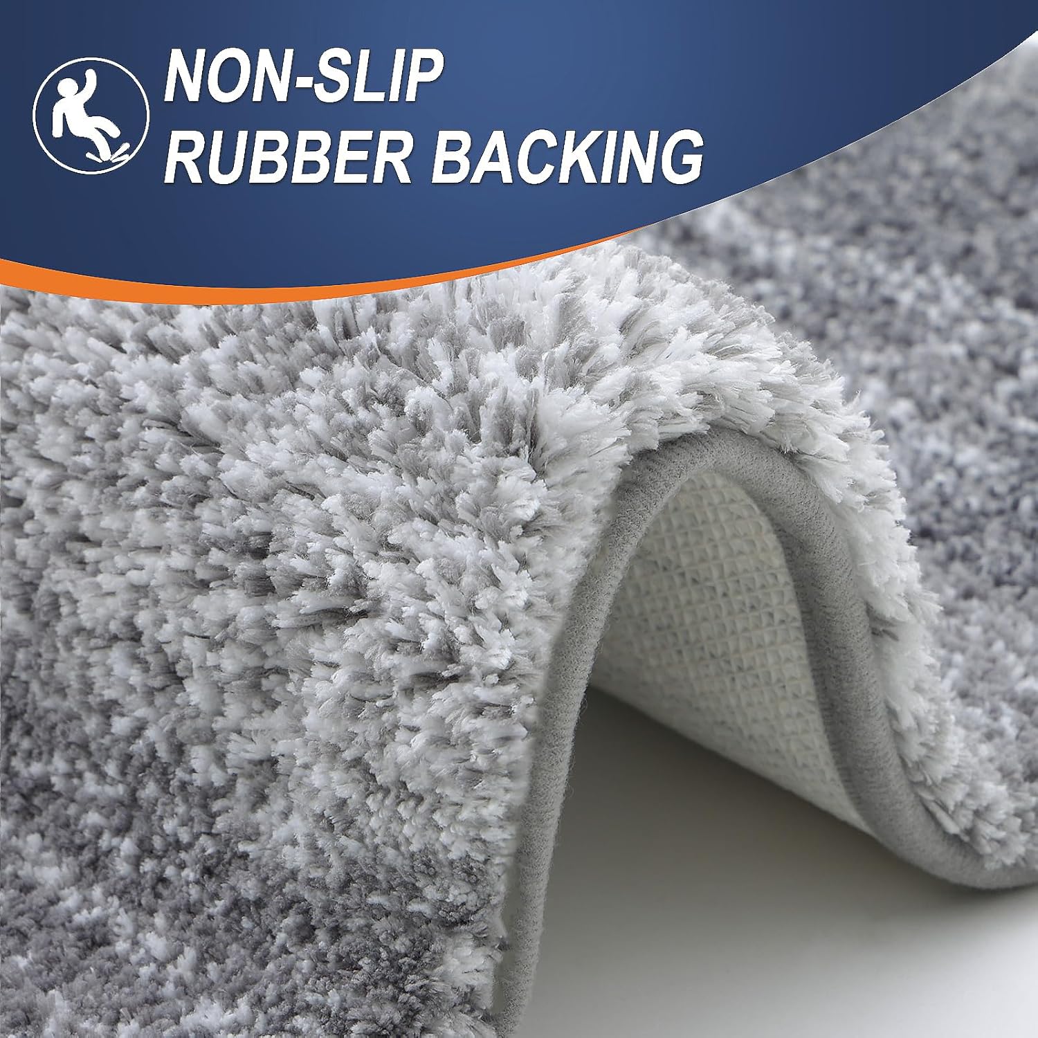 OLANLY Bathroom Rugs Mat 30x20, Extra Soft Absorbent Microfiber Bath Rugs, Rubber Backing, Quick Dry, Machine Washable Bath Mats for Bathroom Floor, Tub and Shower, Home Decor Accessories, Grey - Image 5