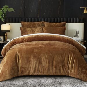 Ivellow Crushed Velvet Comforter Se...