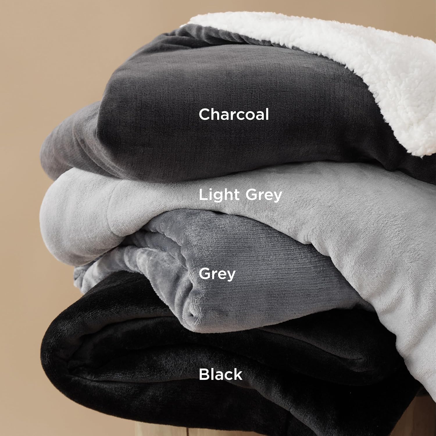 Bedsure GentleSoft Sherpa Fleece Throw Blanket for Couch, Non-Heated, Thick & Warm Cozy Blanket for Winter, Soft Fuzzy Plush Throw Gifts for Women and Men, Grey, 50x60 Inches - Image 6