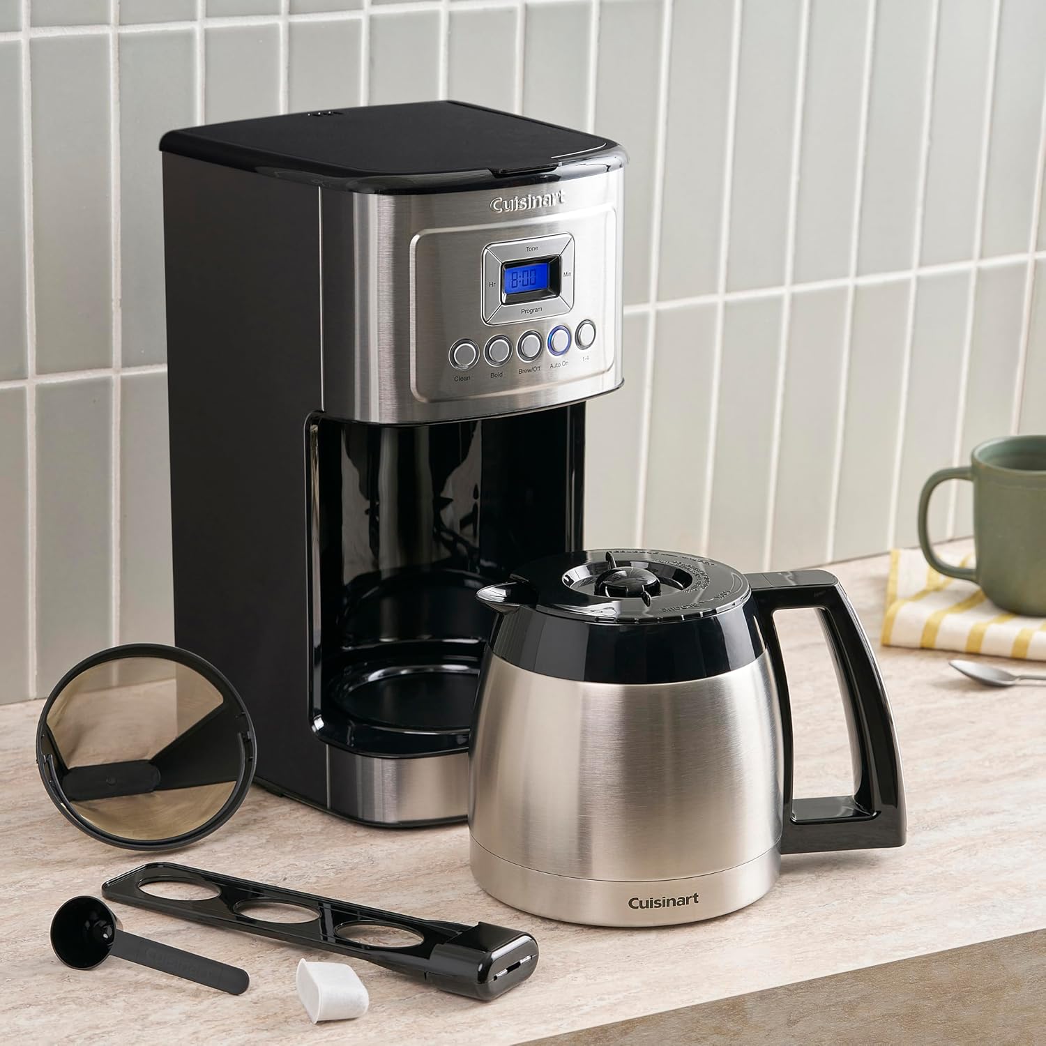 Cuisinart 12-Cup Coffee Maker, Programmable PerfecTemp Thermal Carafe Coffee Machine with 1-4 Cup Setting, Brew Strength Control and Brew Pause, Stainless Steel, DCC-3400NAS, Silver - Image 3