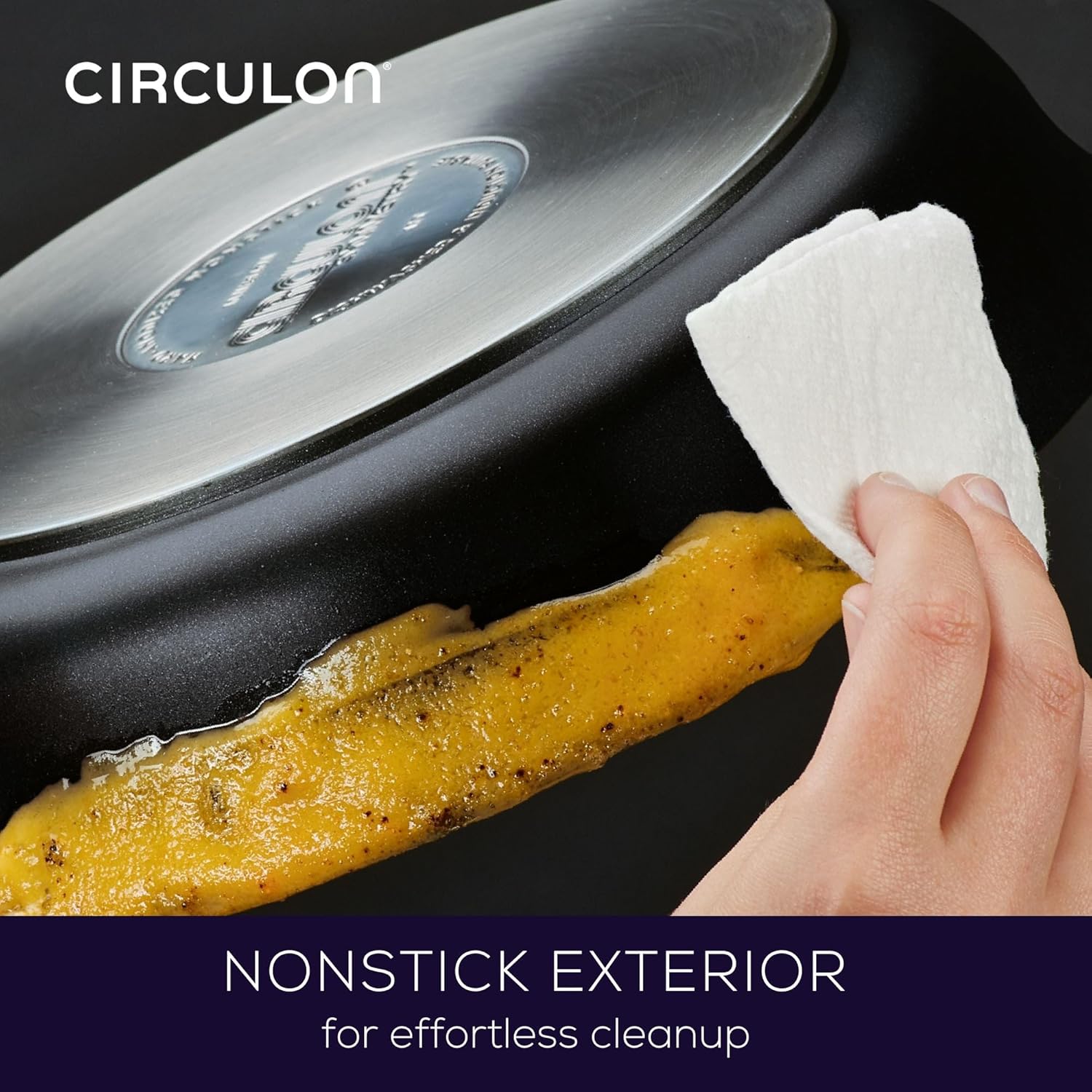 Circulon Symmetry Hard Anodized Nonstick Induction Frying Pan Twin Pack, 10-Inch and 12-Inch, Pan Sets for Cooking Nonstick, Black - Image 5
