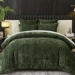 Ivellow Crushed Velvet Comforter Se...